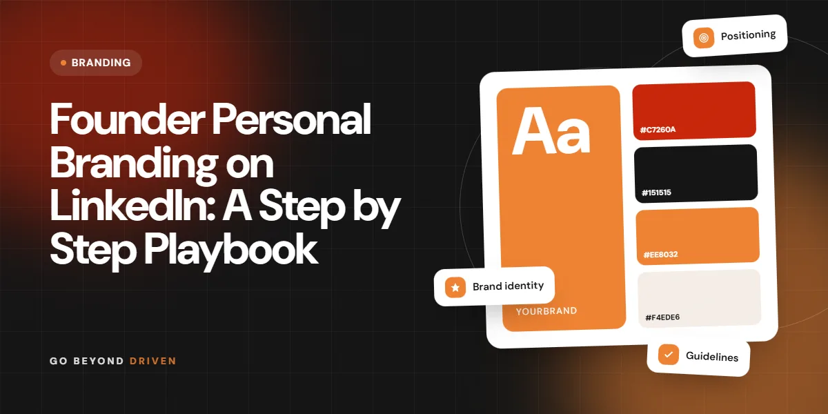 Startup founder writing a LinkedIn post on a laptop as part of founder personal branding
