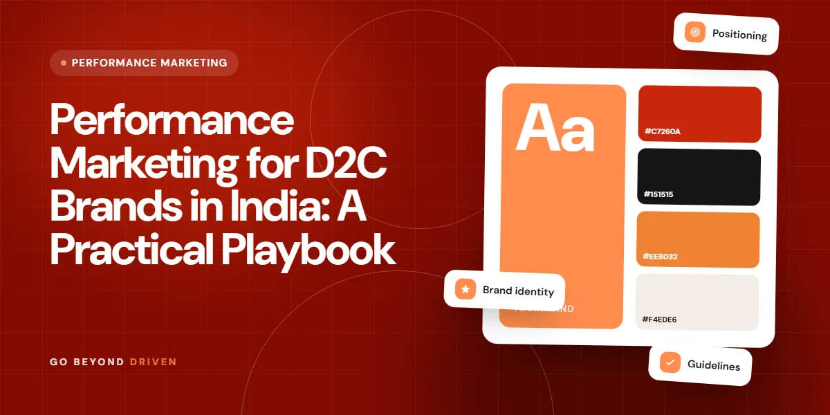 Performance marketing for D2C brands in India dashboard