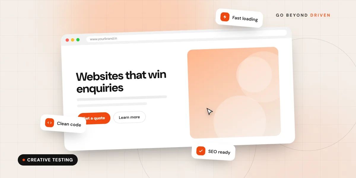 Creative testing grid for Meta ads hooks and formats