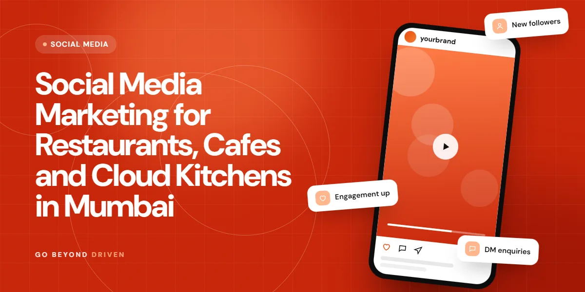 Social media marketing for restaurants in Mumbai shown with a plated dish being filmed on a phone