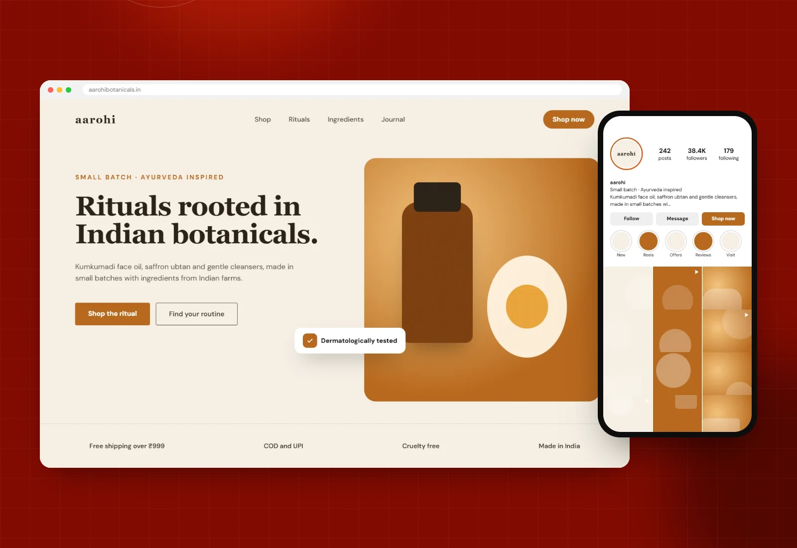 Aarohi Botanicals case study by Go Beyond Driven