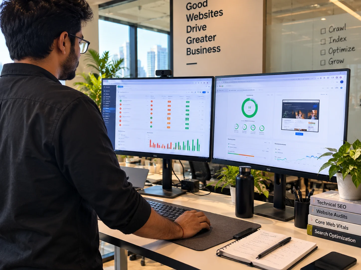 Technical SEO audit and site health monitoring
